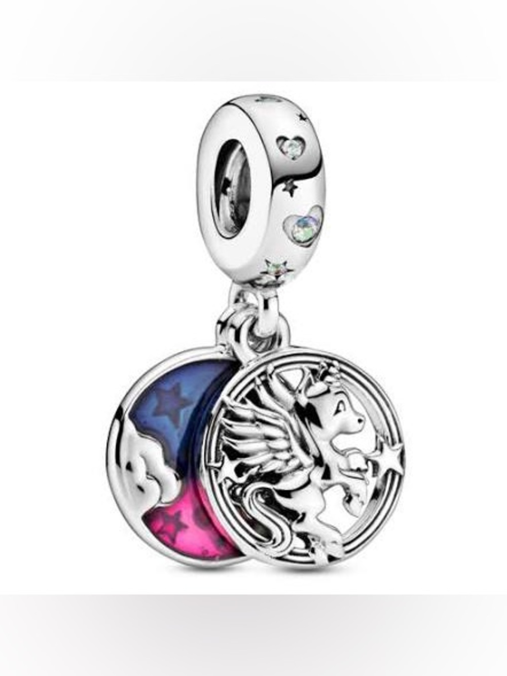 Pandora Sterling Pegasus Moon & Star Dangle Charm